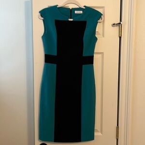 Size 2 Calvin Klein Cap Sleeve Sheath Dress